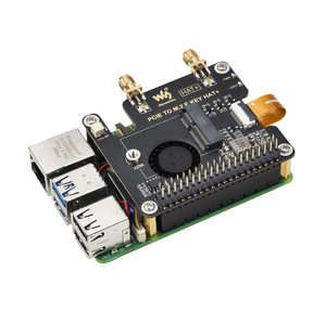 PCIe a M.2 E KEY HAT para Raspberry Pi 5 Compatible con NGFF (M.2 E Key) NIC inalámbrico compatible con conexión USB Bluetooth