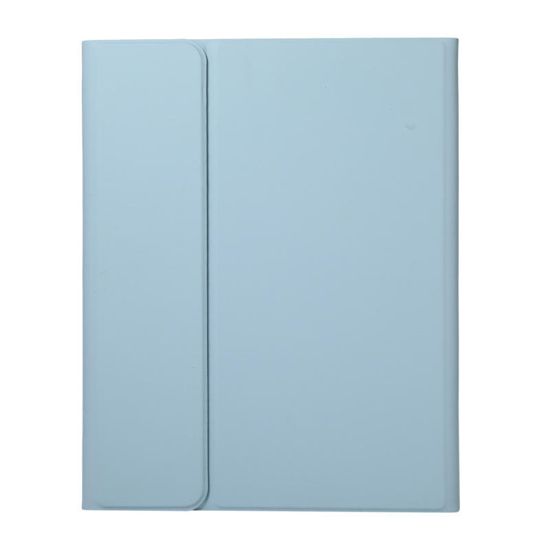 Étui en cuir simple bleu brume