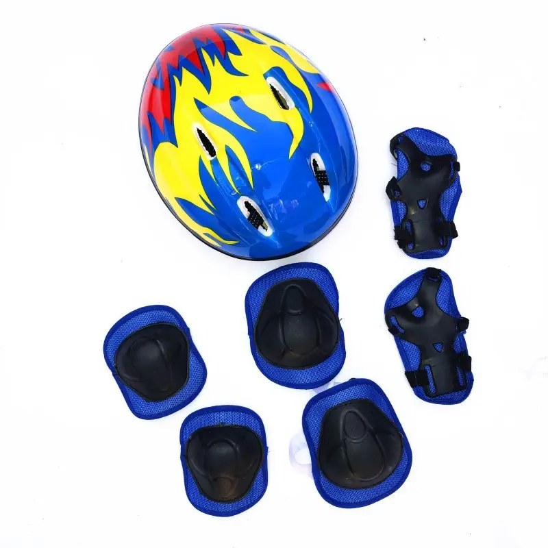 Kit de Protection de patinage à roulettes pour enfants, casques, genouillères, coudières, protège-poignets, ensemble de 7 pièces, protection de sécurité du sport des enfants