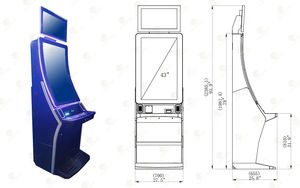 米国直送PCキャビネットバロン43インチ湾曲スクリーントップスクリーンファイアゲーム8 in 1スキルゲームマシン - Product Image 6