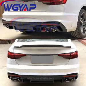 Audi A4 S4 B9.5 2020-2024 için WGYAP RS4 bodidiffuser karbon arka difüzör kolay kurulum arka tampon difüzör - Product Image 6