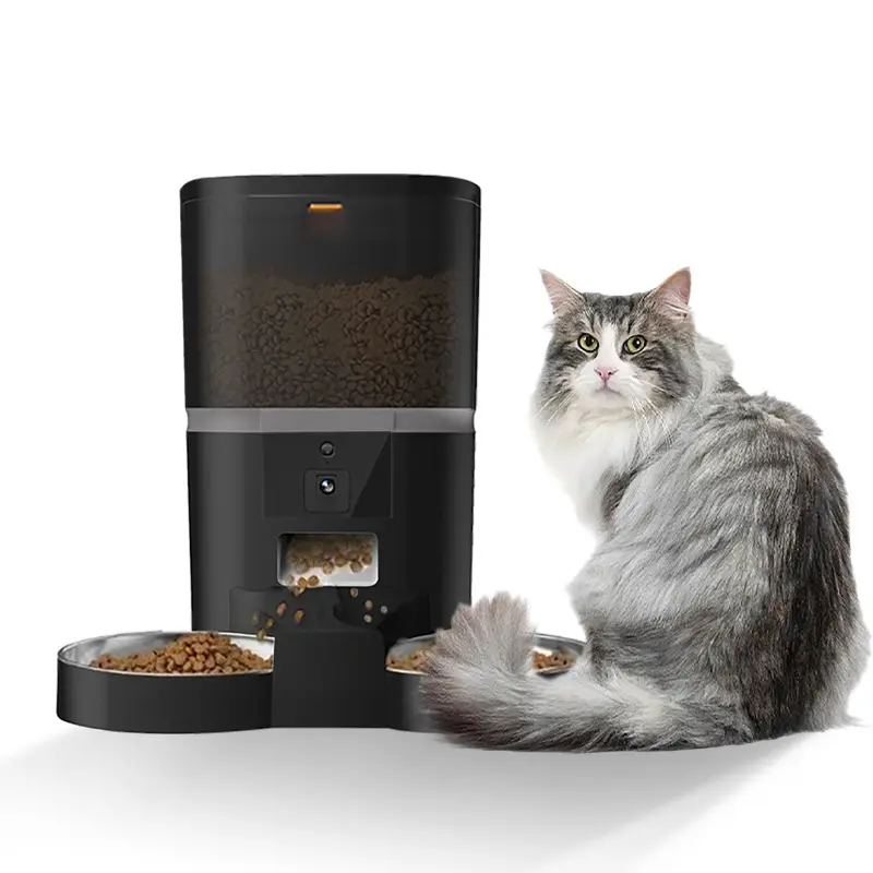 Mangeoire automatique intelligente pour animaux de compagnie avec caméra Wifi, 6L