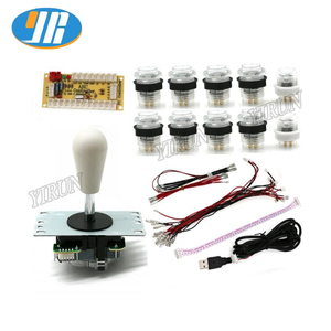 1 игрок DIY запчасти комплект ПК Raspberry Pi 1/2/3 материал доски аркадная игра Ретро пирог 5Pin джойстик 5 В светодиодная кнопка для оплаты монет