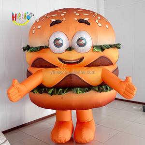 Thực phẩm lễ hội linh vật <span class=keywords><strong>Inflatable</strong></span> Hot Dog trang phục <span class=keywords><strong>Inflatable</strong></span> Hamburg thực phẩm trang phục cho một lễ hội - Product Image 1