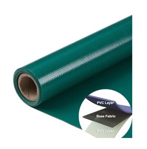 1000d18ozPVCターポリンロールカバープラスチックコーティングされたスイミングプールカバーPVCポリタープPVCファブリックロールターポリンテント素材用