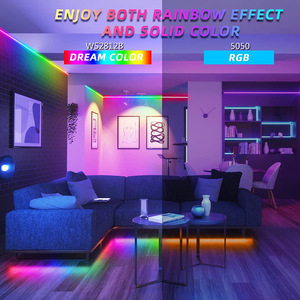 WS2812b 12V แถบไฟ led 30leds 60leds ต่อเมตร IP65 กันน้ํา luces led Rgbic แถบไฟ led พร้อมรีโมทคอนโทรล - Product Image 4
