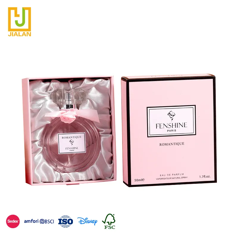 Produk Penjualan Terbaik Dunia Kotak Set Parfum Wanita Warna Romantis Gaya Laci Desain Ikon Hitam Merah Muda