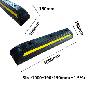 उच्च गुणवत्ता 100 सेमी पीला रबर व्हील स्टॉपर पार्किंग रोटवे रक्षक मेटा रबर MR-WSR100Z - Product Image 2