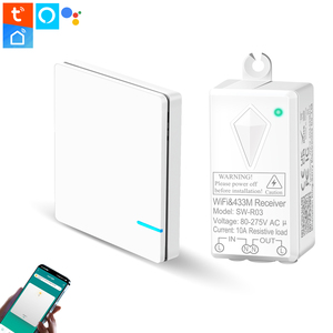 10A yük 1000W LED Tuya akıllı ışık anahtarı Wifi 2.4G & 433M kablosuz ışık anahtarı Alexa ve Google ev Wifi anahtarı ile çalışır - Product Image 6