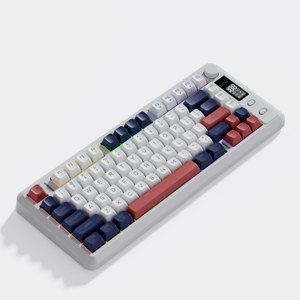 81 <strong>Keys</strong> Dual Mode Gaming <strong>Keyboard</strong> with TFT Screen, <strong>Custom</strong> Keycaps and Lights Combination, RGB Backlit Membrane <strong>Keyboard</strong> - Product Image 2