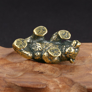 レトロな古い銅のクマの装飾品銅のクマのおもちゃや工芸品 - Product Image 6