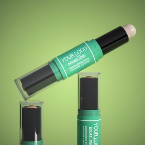 Resaltador de palo de doble extremo para principiantes, sombreado de contorno, bronceador y resaltador de 3 colores para etiquetado de maquillaje, logotipo/patrón - Product Image 6