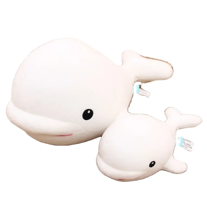 핫 세일 사용자 정의 OEM 로고 25-65cm 고품질 부드러운 흰색 돌고래 플러시 장난감 Beluga 고래 플러시 장난감 홈 장식 여자 친구