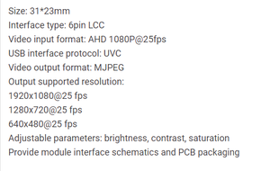 AHD to <strong>USB</strong> <strong>module</strong> HD <strong>analog</strong> video <strong>input</strong> conversion <strong>USB</strong> camera UVC drive-free stamp hole 1080P