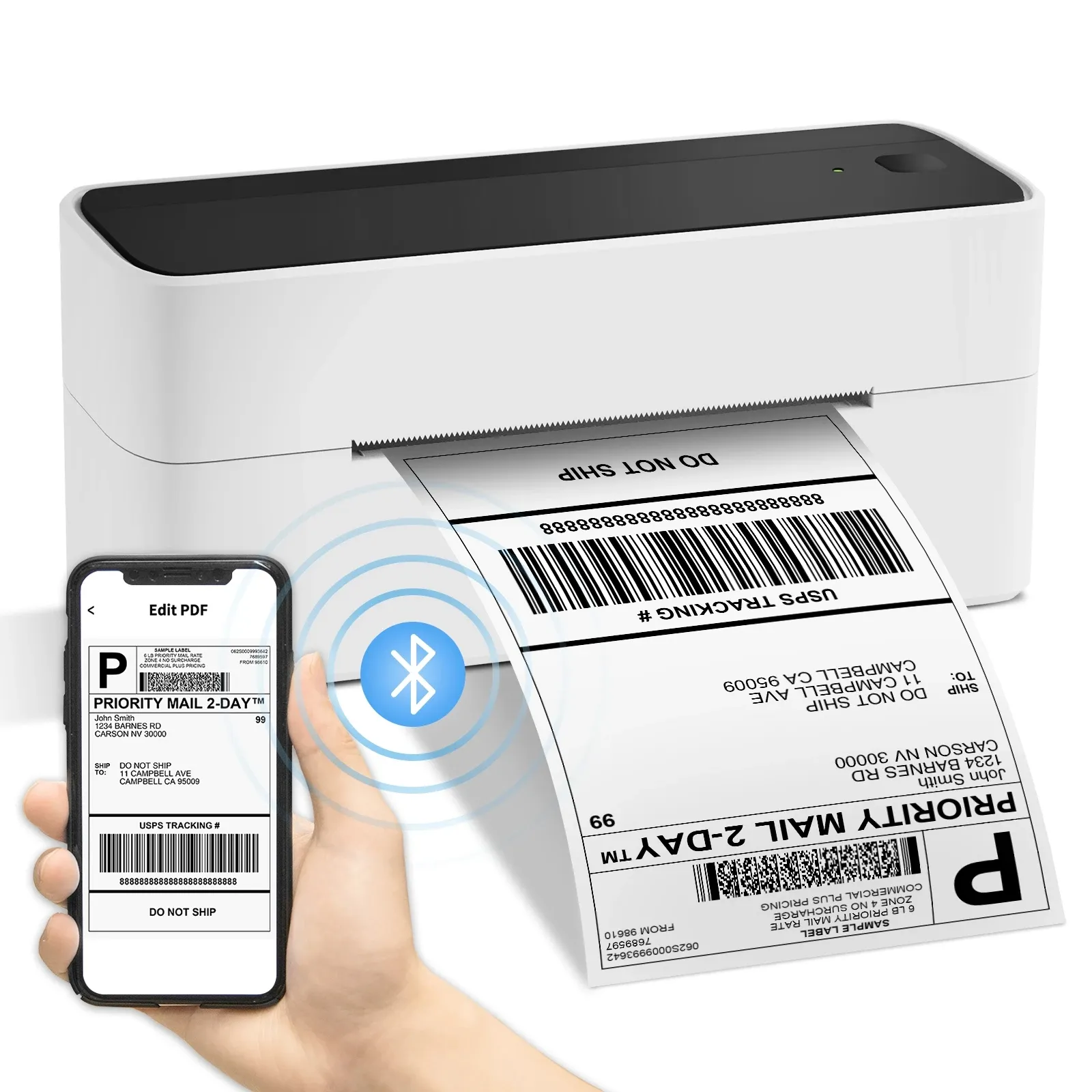Phomemo Blue-tooth Thermal Label Printer Wireless Shipping Label Printer, Compatible with iPhone&Android&Mac&Windows Widely Used