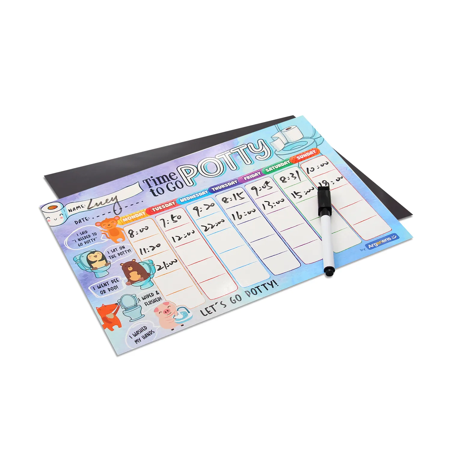 Custom Printing Soft Fridge Dry Erase Board Potty Chart Magnetic Behaviors Chart For Kids