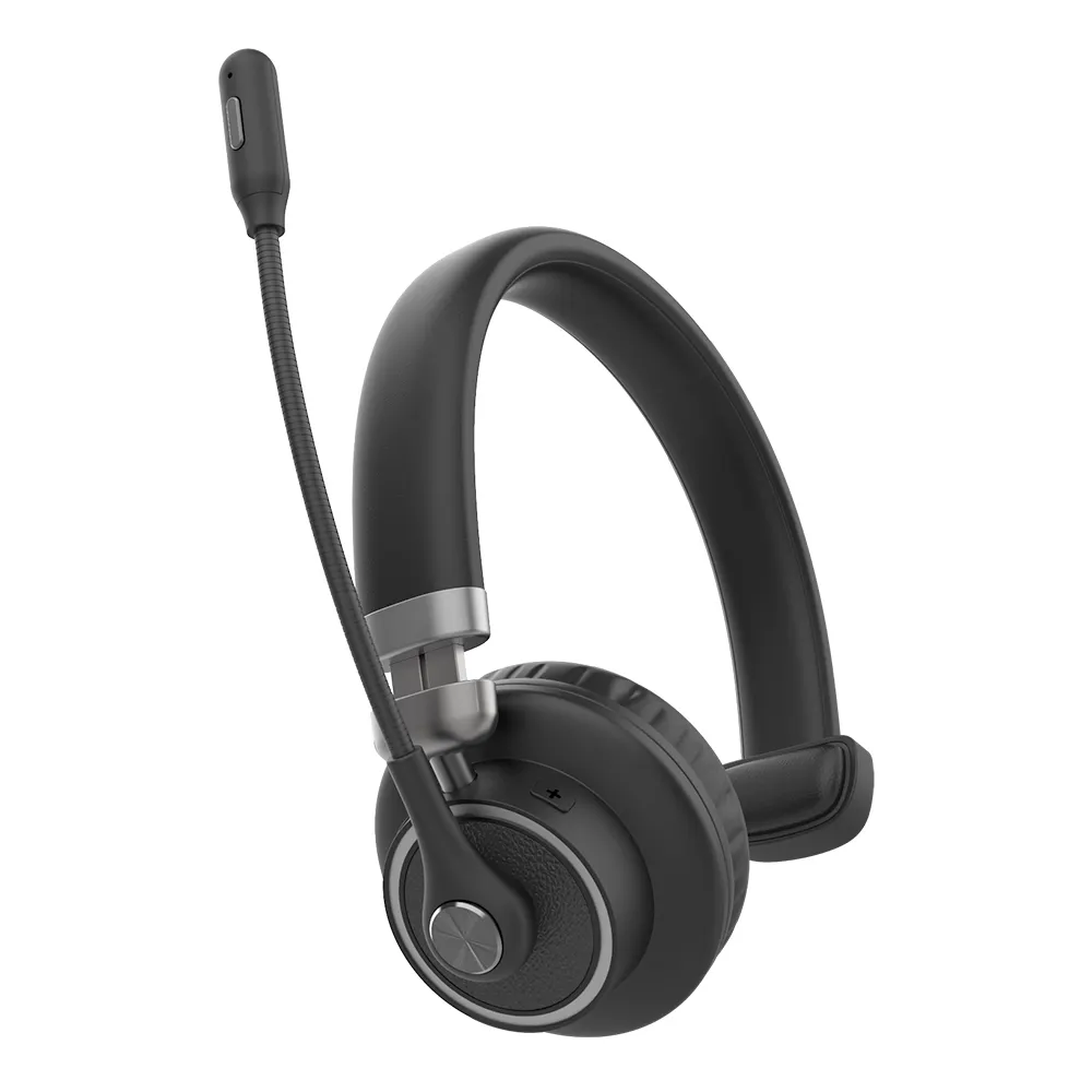 Headset bluetooth para caminhão, headset com microfone, fone de ouvido sem fio com cancelamento de ruído ambiental, suave para caminhoneiros