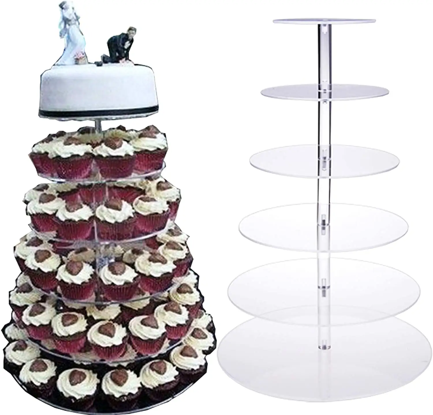 Klarer Acryl Kuchenst änder Cupcake Stand Tower/Food Display Stand Hochzeit