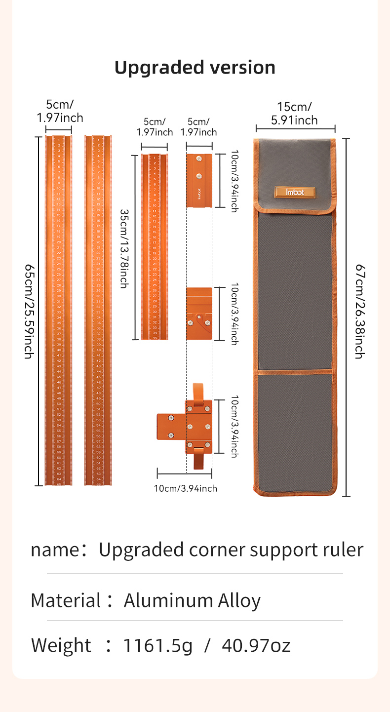Règle de support d'angle améliorée