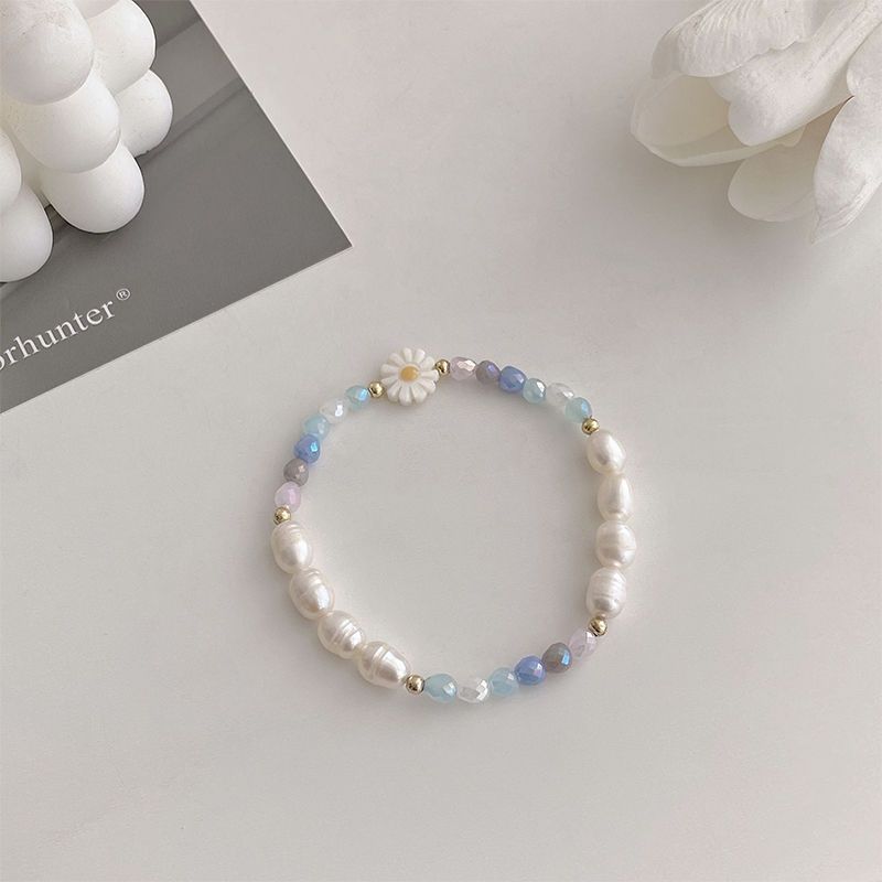 Bracelet marguerite bleue