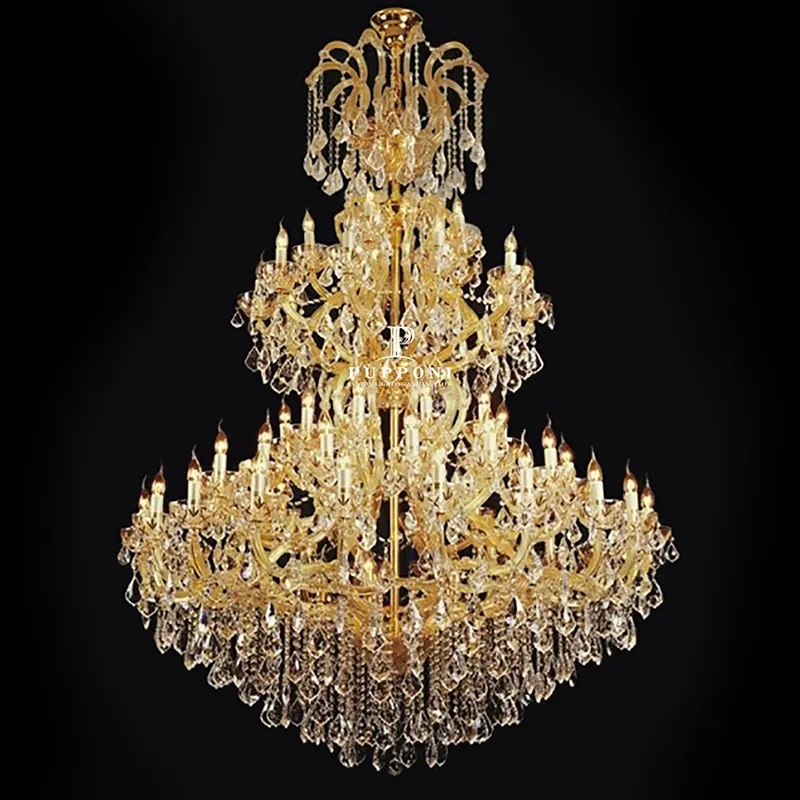 Big Chandelier Lighting Luxury Room Living Room Vintage Crystal Pendant Chandelier