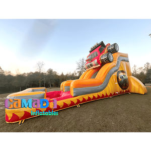 Piscina inflable carrera de obstáculos tobogán de agua gran piscina profesional Nip deslizamiento en un tobogán de agua - Product Image 3