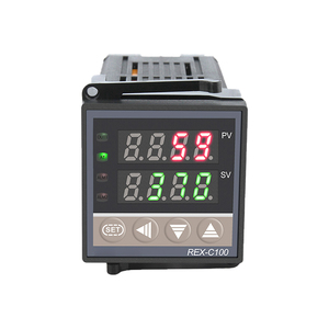 Controlador de temperatura inteligente, controlador de relé de entrada tipo K, sin alarma, pantalla digital corta, REX-C100 - Product Image 1