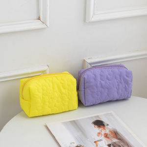 לוגו מותאם אישית איפור כיס quilt נסיעות travetry תיק מארגן כיס נסיעות תיק קוסמטי פרחוני השרוטים