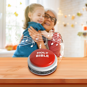<strong>Talking</strong> and Repeat Sound <strong>Button</strong> <strong>Customize</strong> 114mm Dia Loud Speak <strong>Button</strong> With Bible Content or Other Content Voice <strong>Button</strong> - Product Image 5