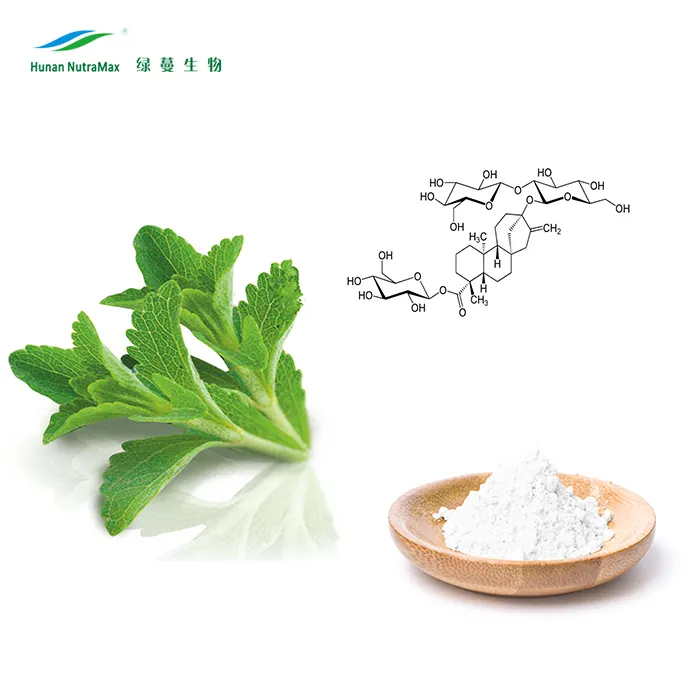 Naturale Organico dolcificanti Estratto di foglie di Stevia Reb UN 98%