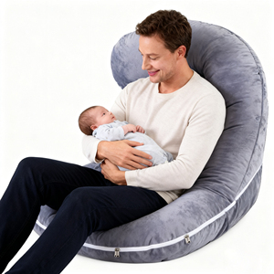 Abnehmbares Stützekissen Bauchbeine Bauch hüften ganzkörperkissen U-förmiges Schwangerschaftskissen Schlaf-Mutterschaftskissen für Schwangere - Product Image 3