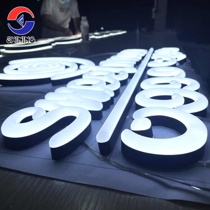 Insegna brillante insegna al Neon personalizzata 180 'lettere illuminate frontali con effetto Neon acrilico per stanze impermeabili per interni ed esterni Wall Art
