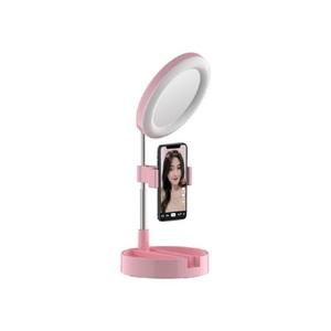 Amazon sıcak satıcı USB işık özçekim Video lambası katlanabilir dolgu ışık karartma <span class=keywords><strong>LED</strong></span> dolgu lambası telefon klibi ile ayna Selfie halka ışık