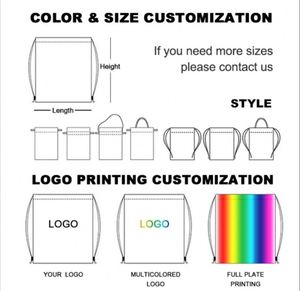 Drawstring Bags With Custom Printed Logo Promotional Draw <strong>String</strong> Flat Bottom Merchandising Personalizado Publicitario - Product Image 4