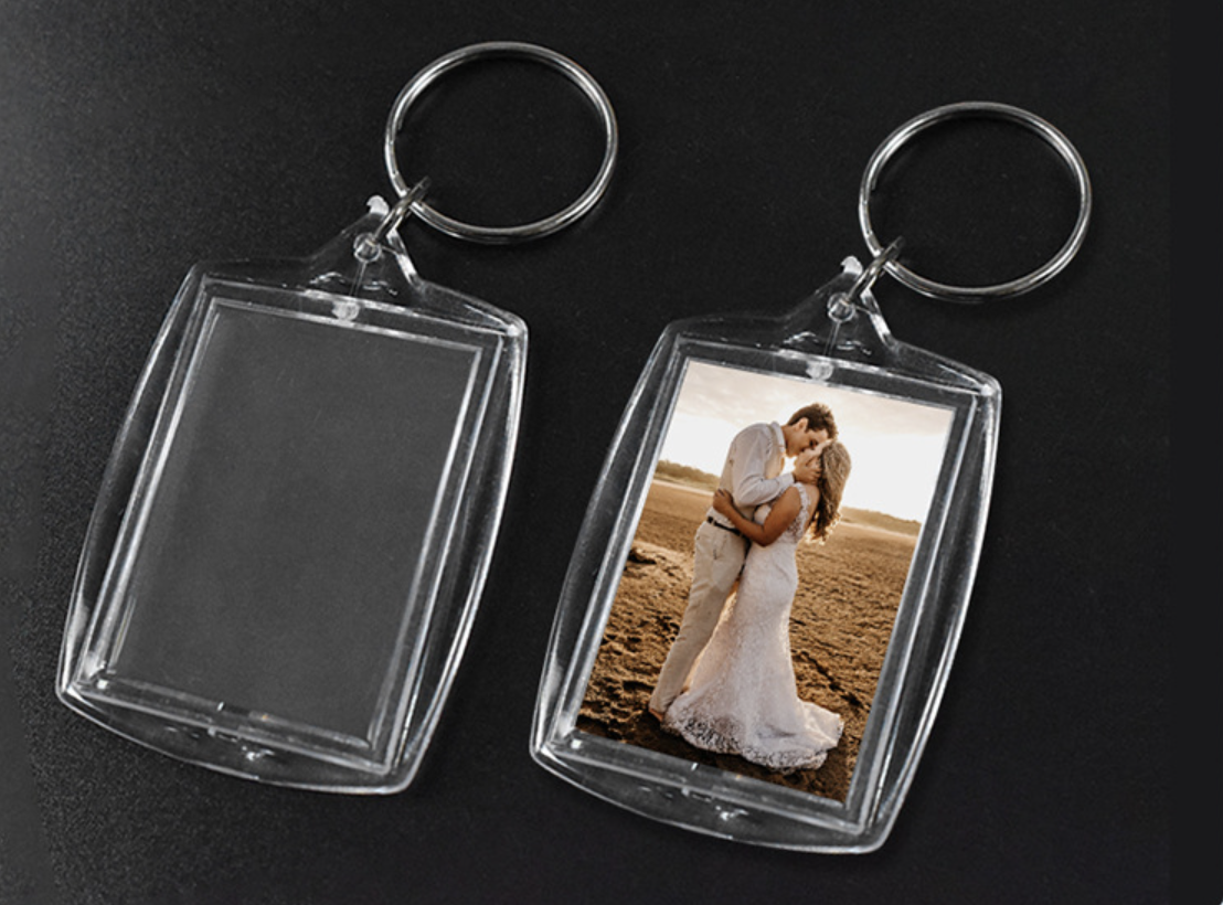 Anahtarlık şeffaf şeffaf anahtarlık teşekkür ederim kare hediye kutusu anahtarlık dijital fotoğraf anahtar akrilik anahtar etiketi - Product Image 4