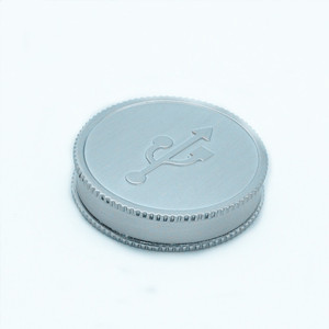 批发金属圆形硬币形u盘定制标志u盘 - Product Image 4