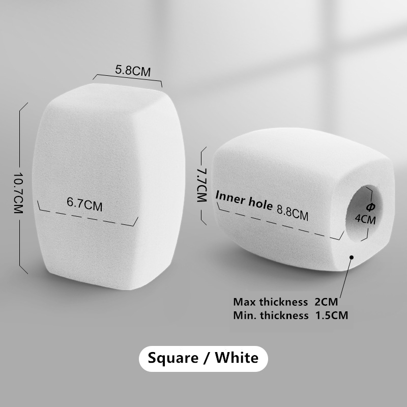 Carré floqué blanc