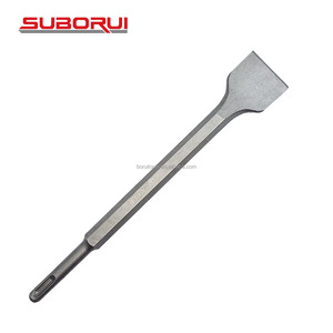 SUBORUI Set mata bor untuk dinding beton, Set mata bor palu Bohrer Plus pisau pahat bentuk U, pahat datar isi 4 buah - Product Image 3