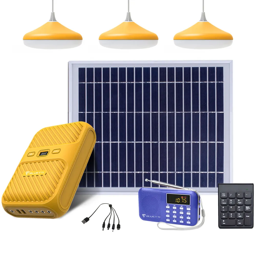 Piccolo Kit Solare Tecnologia Pay As You Go Sistema di Illuminazione Domestico Solare