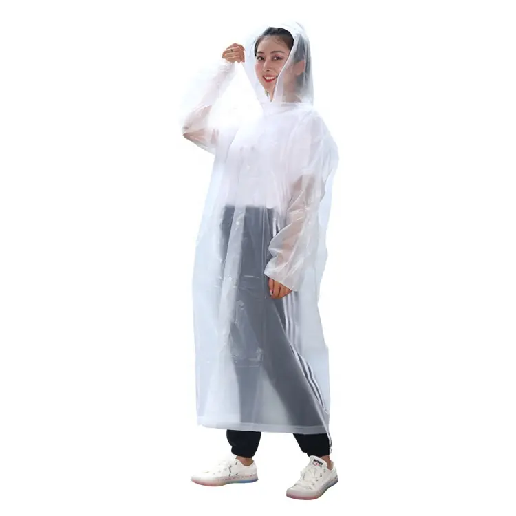 Manteau de pluie transparent à capuche pour adultes, poncho de voyage, pour la pluie