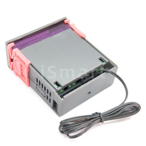 Controlador de temperatura LED Digital para calefacción, termostato centígrado de refrigeración, salida de 2 relés con sonda de Sensor NTC, 12V, 24V