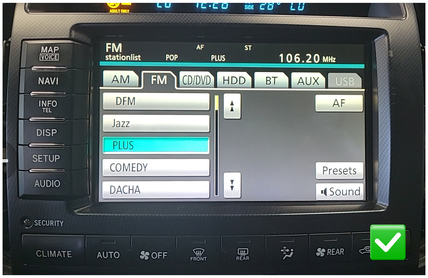 Toyota Land Cruiser LC200 2009-2012 Grand câble ruban