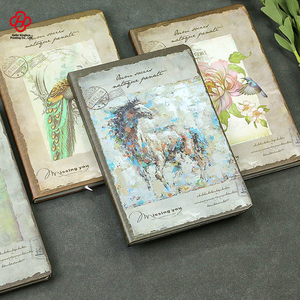 El kitabı malzeme kitap öğrenci yaratıcı günlüğü nostaljik klasik renk sayfa illüstrasyon kitap kalınlaşmış ihracat avrupa Retro - Product Image 1