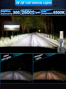 TK-DFQ araba LED far 54W 5400LM 9-36V 6 fitilleri LED far ampulü H1/H3/H7/H11/9005/9006/9012 880/881 otomatik far - Product Image 3
