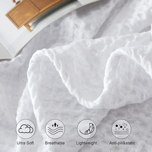 クラウドランドワッフルブランケットサテントリムビスコース竹ワッフルウィーブブランケット卸売モスリンワッフルブランケット