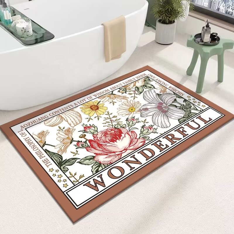 Tapis de douche en velours cristal-C