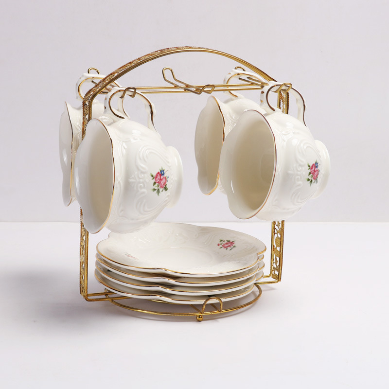 ถ้วยและจานรอง8ชิ้น