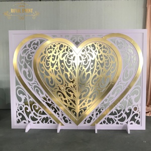 パーティーのための高品質の誕生日パーティーハートPVC背景スタンド花の背景結婚式のイベントアーチの背景 - Product Image 1