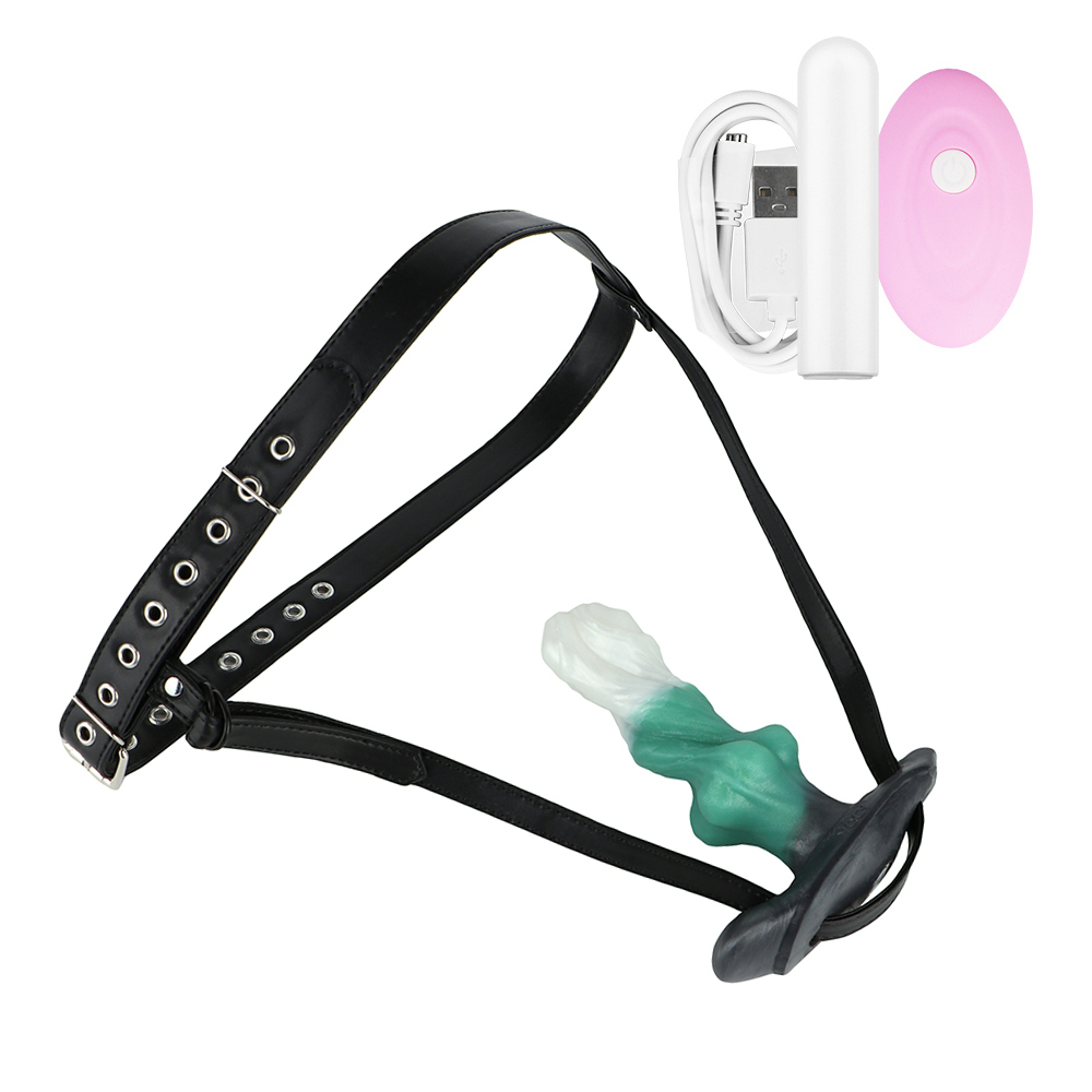 Vibrator+Leather belt-Green