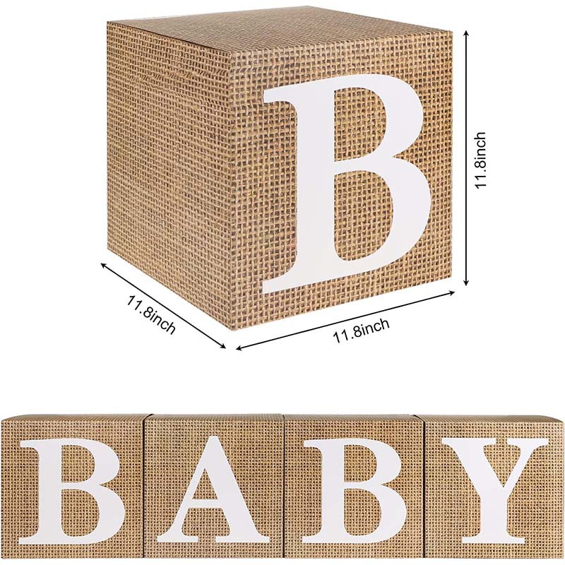 BABY (card paper+burlap surface)